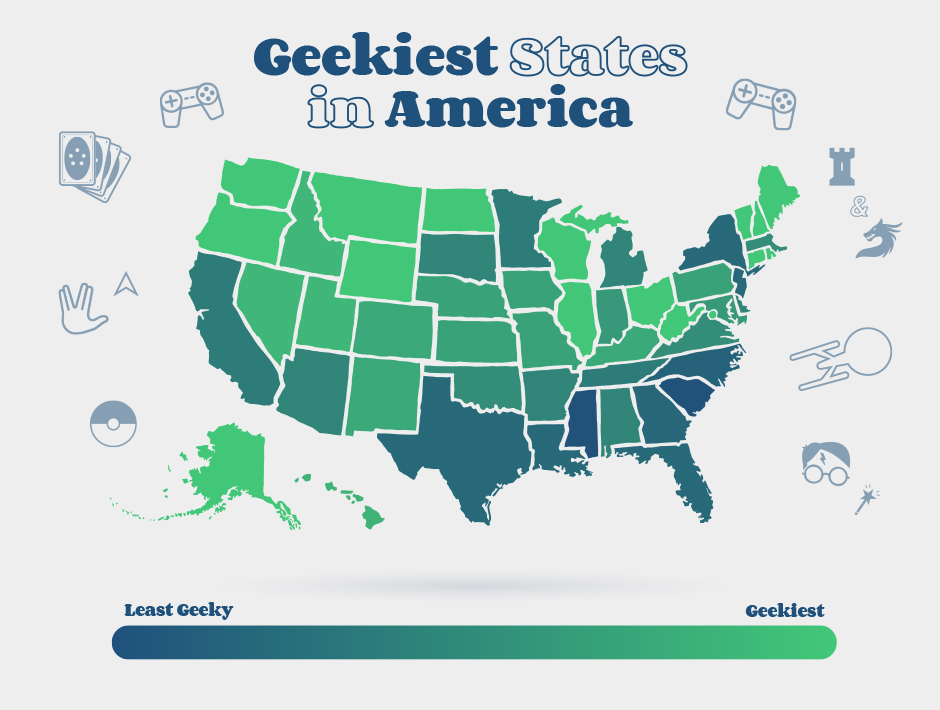 Geekiest States Map