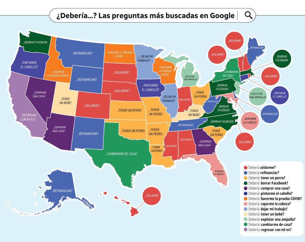 Mapa de las preguntas mas buscadas en Google